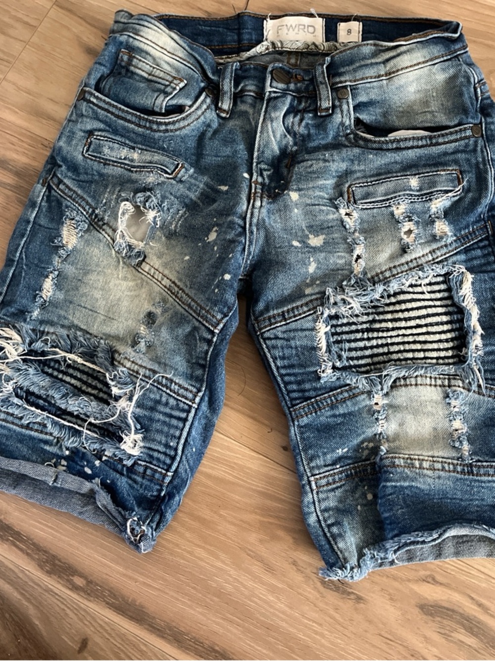 Distressed Blue Denim Men’s Shorts